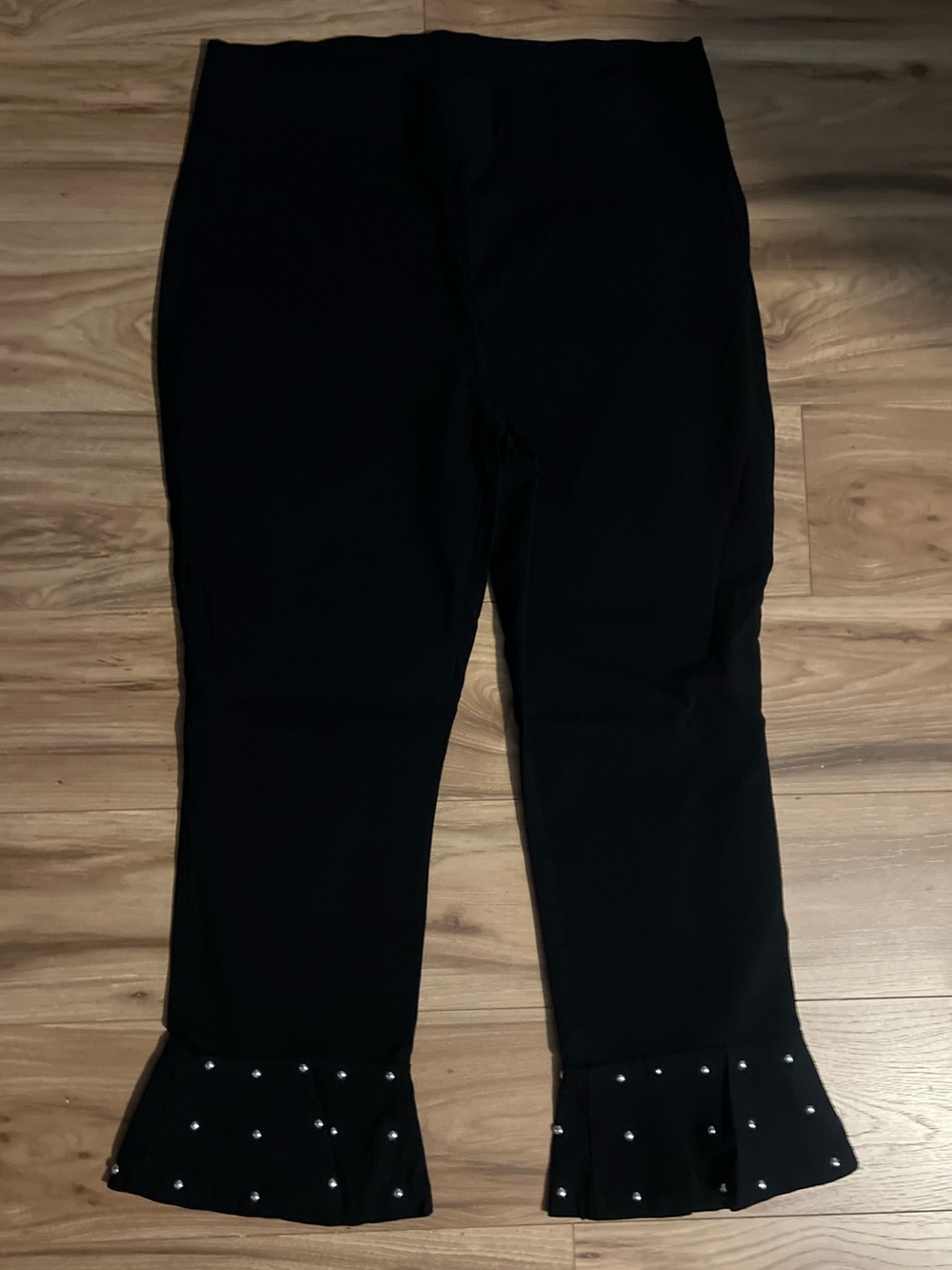 INC International Concepts Black Stretch Crop Stuffed Leggings